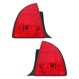 Pacific Best® - Driver and Passenger Side Outer Replacement Tail Lights (CAPA Certified)