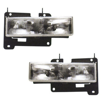 Pacific Best® - Driver and Passenger Side Replacement Headlight Set (CAPA Certified)