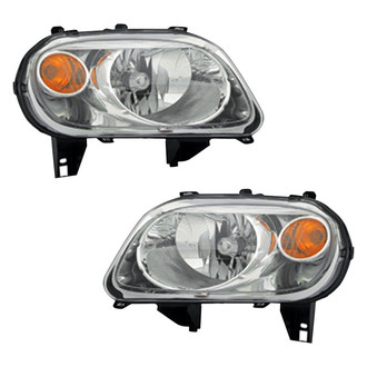 Pacific Best® - Driver and Passenger Side Replacement Headlight Set (NSF Certified)