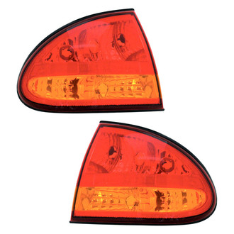 Pacific Best® - Driver and Passenger Side Outer Replacement Tail Light Lens and Housings (Standard Line)