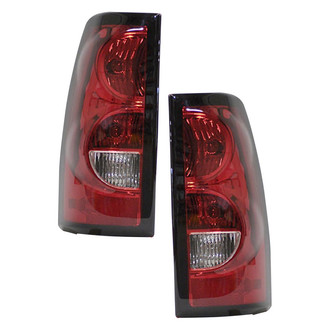 Pacific Best® - Driver and Passenger Side Replacement Tail Light Lens and Housings (Standard Line)