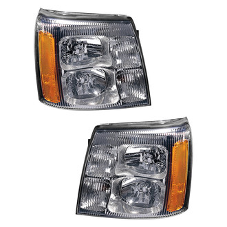 Pacific Best® - Driver and Passenger Side Replacement Headlight Set (NSF Certified)