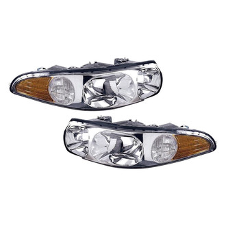 Pacific Best® - Driver and Passenger Side Replacement Headlight Set (Standard Line)