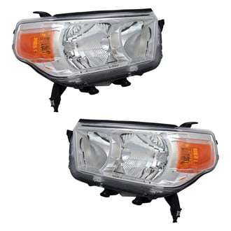Pacific Best® - Driver and Passenger Side Replacement Headlight Set Lens and Housing (Standard Line)