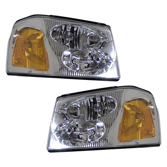 Pacific Best® - Driver and Passenger Side Replacement Headlight Set (Standard Line)