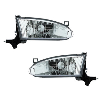 Pacific Best® - Driver and Passenger Side Replacement Headlight Set (Standard Line)