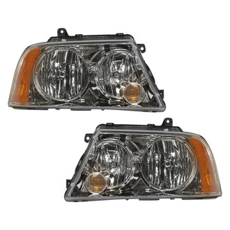 Pacific Best® - Driver and Passenger Side Replacement Headlight Set (NSF Certified)
