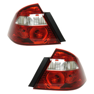 Pacific Best® - Driver and Passenger Side Outer Replacement Tail Light Lens and Housings (Standard Line)
