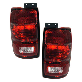 Pacific Best® - Driver and Passenger Side Outer Replacement Tail Lights (Standard Line)