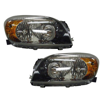 Pacific Best® - Driver and Passenger Side Replacement Headlight Set (Standard Line)