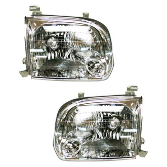 Pacific Best® - Driver and Passenger Side Replacement Headlight Set (Standard Line)