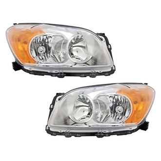 Pacific Best® - Driver and Passenger Side Replacement Headlight Set (NSF Certified)