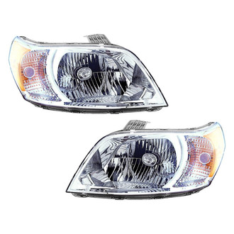 Pacific Best® - Driver and Passenger Side Replacement Headlight Set (NSF Certified)