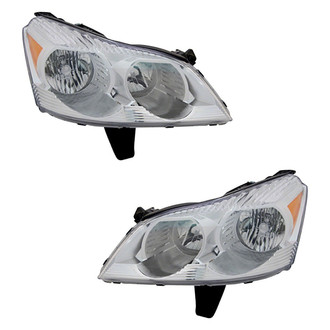 Pacific Best® - Driver and Passenger Side Replacement Headlight Set (Standard Line)