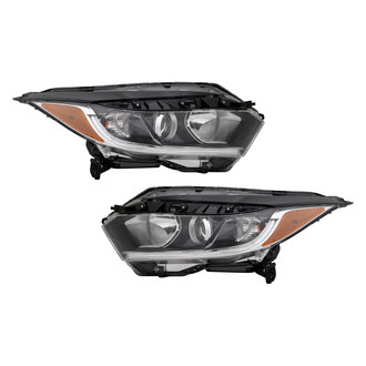 Pacific Best® - Driver and Passenger Side Replacement Headlight Set (CAPA Certified)