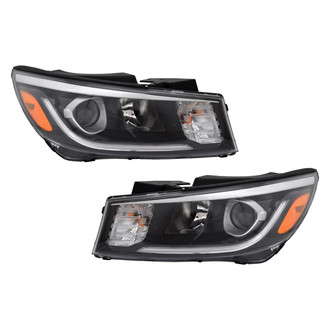 Pacific Best® - Driver and Passenger Side Replacement Headlight Set (Standard Line)