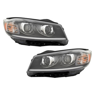 Pacific Best® - Driver and Passenger Side Replacement Headlight Set (CAPA Certified)