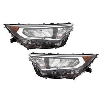 Pacific Best® - Driver and Passenger Side Replacement Headlight Set (Standard Line)