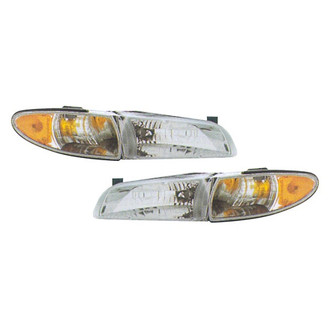 Pacific Best® - Driver and Passenger Side Replacement Headlight Set (Standard Line)