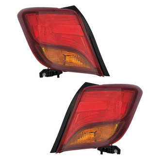 Pacific Best® - Driver and Passenger Side Replacement Tail Light Lens and Housings (CAPA Certified)