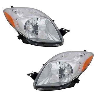 Pacific Best® - Driver and Passenger Side Replacement Headlight Set Lens and Housing (NSF Certified)