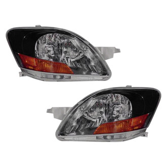 Pacific Best® - Driver and Passenger Side Replacement Headlight Set Lens and Housing (Standard Line)