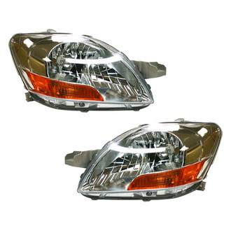 Pacific Best® - Driver and Passenger Side Replacement Headlight Set Lens and Housing (CAPA Certified)