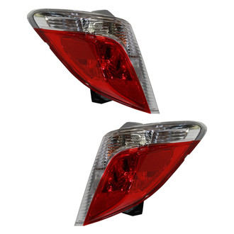 Pacific Best® - Driver and Passenger Side Replacement Tail Light Lens and Housings (Standard Line)