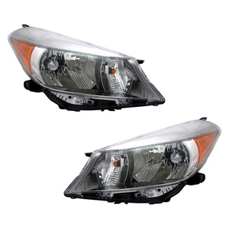 Pacific Best® - Driver and Passenger Side Replacement Headlight Set (NSF Certified)