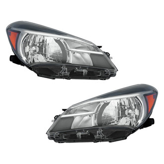 Pacific Best® - Driver and Passenger Side Replacement Headlight Set (NSF Certified)