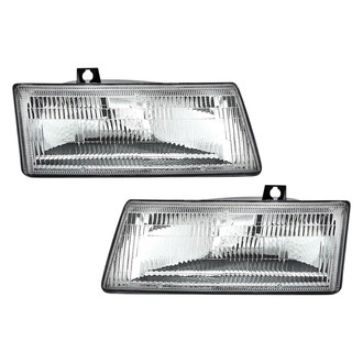Pacific Best® - Driver and Passenger Side Replacement Headlight Set Lens and Housing (Standard Line)