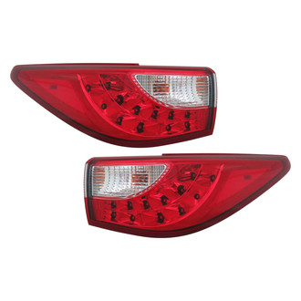 Pacific Best® - Driver and Passenger Side Outer Replacement Tail Lights (Standard Line)