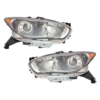 Pacific Best® - Driver and Passenger Side Replacement Headlight Set (NSF Certified)