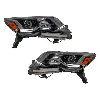 Pacific Best® - Driver and Passenger Side Replacement Headlight Set (CAPA Certified)