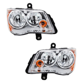 Pacific Best® - Driver and Passenger Side Replacement Headlight Set (CAPA Certified)