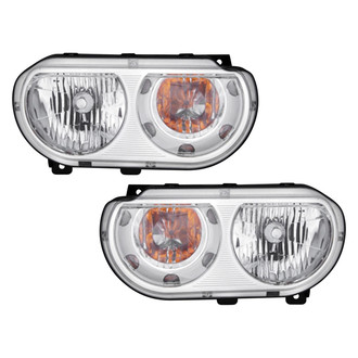 Pacific Best® - Driver and Passenger Side Replacement Headlight Set (NSF Certified)