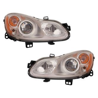 Pacific Best® - Driver and Passenger Side Replacement Headlight Set (CAPA Certified)