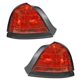 Pacific Best® - Driver and Passenger Side Replacement Tail Light Lens and Housings (CAPA Certified)