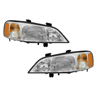 Pacific Best® - Driver and Passenger Side Replacement Headlight Set Lens and Housing (Standard Line)