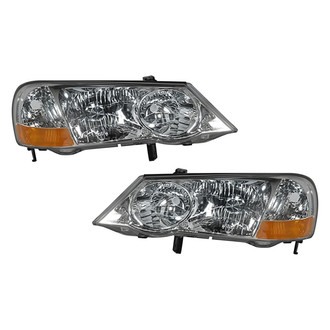Pacific Best® - Driver and Passenger Side Replacement Headlight Set Lens and Housing (Standard Line)