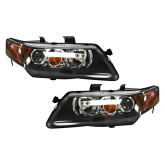 Pacific Best® - Driver and Passenger Side Replacement Headlight Set Lens and Housing (Standard Line)