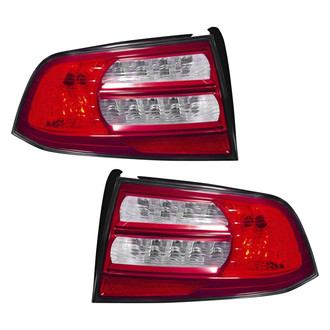 Pacific Best® - Driver and Passenger Side Replacement Tail Light Lens and Housings (Standard Line)