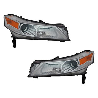 Pacific Best® - Driver and Passenger Side Replacement Headlight Set Lens and Housing (CAPA Certified)