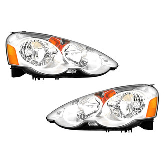 Pacific Best® - Driver and Passenger Side Replacement Headlight Set Lens and Housing (Standard Line)
