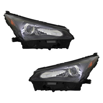 Pacific Best® - Driver and Passenger Side Replacement Headlight Set (NSF Certified)