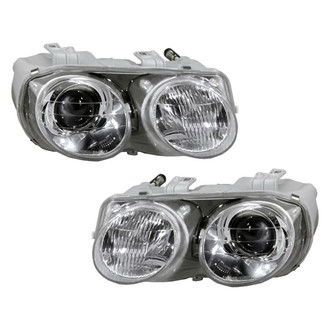 Pacific Best® - Driver and Passenger Side Replacement Headlight Set Lens and Housing (Standard Line)