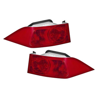Pacific Best® - Driver and Passenger Side Outer Replacement Tail Light Lens and Housings (Standard Line)