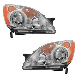Pacific Best® - Driver and Passenger Side Replacement Headlight Set Lens and Housing (CAPA Certified)