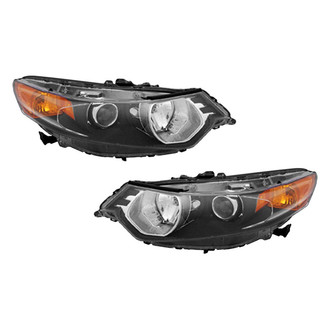 Pacific Best® - Driver and Passenger Side Replacement Headlight Set Lens and Housing (Standard Line)