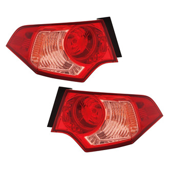 Pacific Best® - Driver and Passenger Side Outer Replacement Tail Lights (Standard Line)